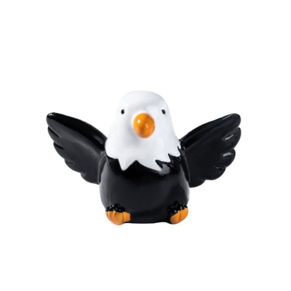 Mini Resin Bald Eagle, Wildlife American Bald Eagle Toy Figure, Patriotic Bald Eagle Bird Figurines for Independence Day Party Outdoor Lawn Garden