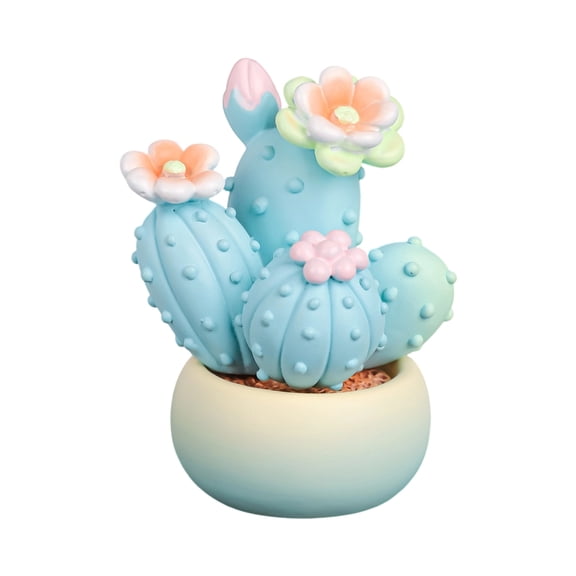 Mini Resin Cacti Figurines Miniature Potted Plant Cacti Potted Resin Crafts Fairys Garden Accessories Home Decors