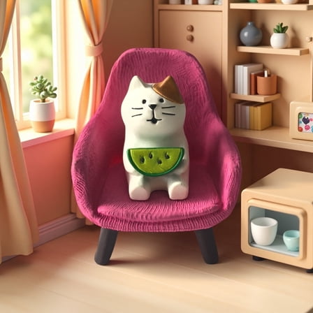 Mini Resin Cat Figurines - Desk Decor for Home or Office