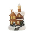 thumbnail image 1 of Mini Resin Christmas Village House with LED Snow Effect - Battery Powered 3.94in Warm White Decor for Tabletops & Shelves, 1 of 7