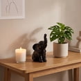 thumbnail image 1 of Mini Resin Elephant Figurines Cute Animal Statues Indoor Outdoor Home Decor Ornaments,Black, 1 of 6