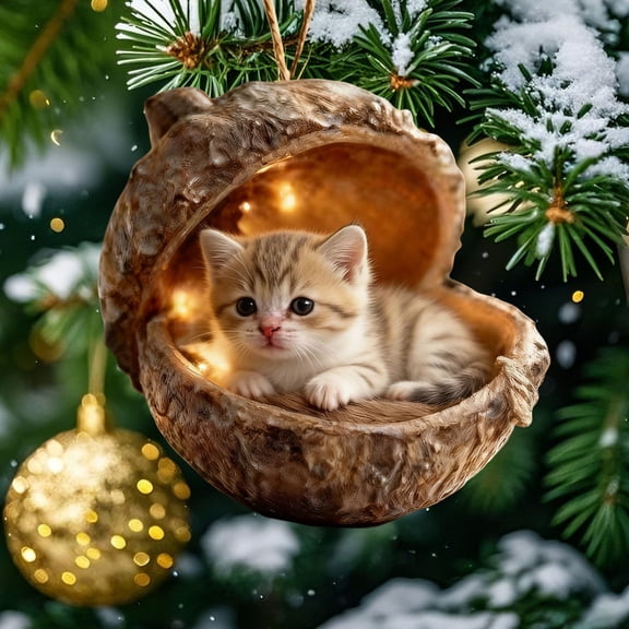 Mini Resin Forest Christmas Ornaments With Lights, Cute Lifelike Animal Hanging Decorations For Tree Wreath Garland, Perfect Holiday Decor For Home Office Christmas Party Gift