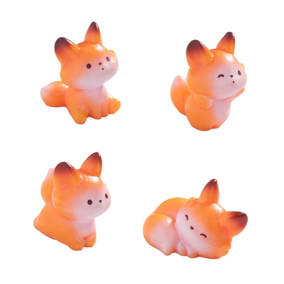 Mini Resin Foxes Tiny Foxes Miniature Foxes for Fairys Garden Accessories