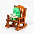 thumbnail image 1 of Mini Resin Frog Figurine with Mini Furniture, Desktop & Shelf Decor Ornament, 1 of 8