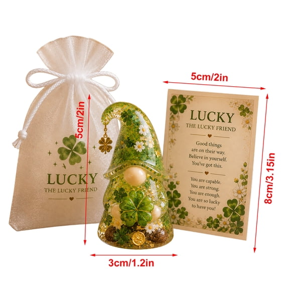 Mini Resin Gnome Figurine With Sentiment Gift Card Pocket-Sized Holding Gift Set For Birthday Christmas Get Well Encouragement - 1 Pack