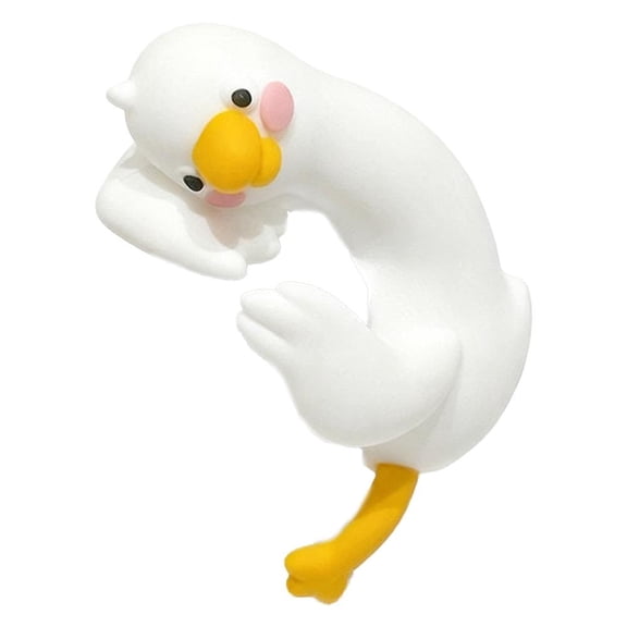 Mini Resin Goose Figurine,Funny Computer Decor,3D Craft Sculpture,Tiny Cute Goose Statues for Office Desk,Car Dashboard,Duck Desk Accessories,Duck Office Monitor & Dashboard Decor