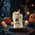 thumbnail image 1 of Mini Resin Halloween Ornament Skull Candle Figurines Vintage Tabletop Decor for Tiered Tray Shelf Party Display, 1 of 9