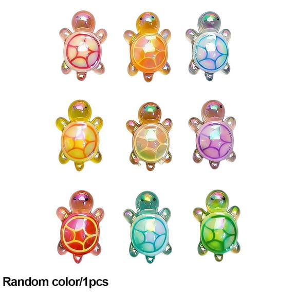 Mini Resin Turtles, Small Colorful Turtle Figurines Bulk Set, Tiny Resin Turtles Sea Turtle Figurines Ocean Animals Figures for Miniature Doll House Accessories Garden Decor DIY Craft