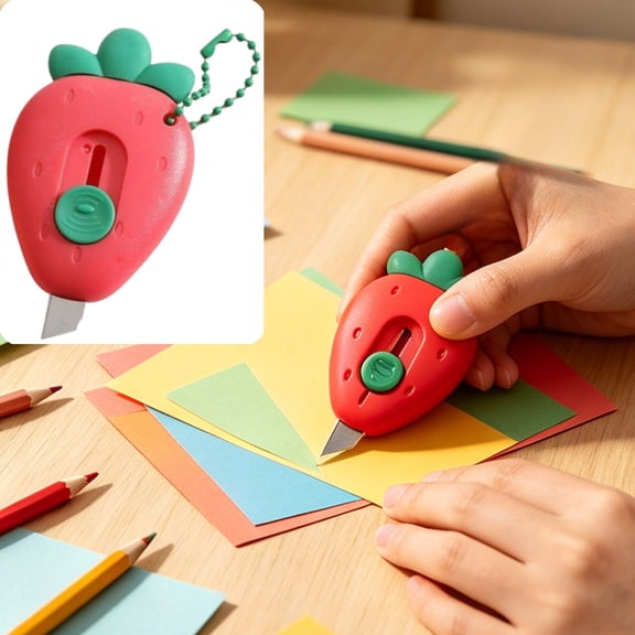 Mini Retractable Craft Knife with Safety Lock, Portable Utility Cutter for Box Opening and DIY Projects, Compact EDC Cutting Tool