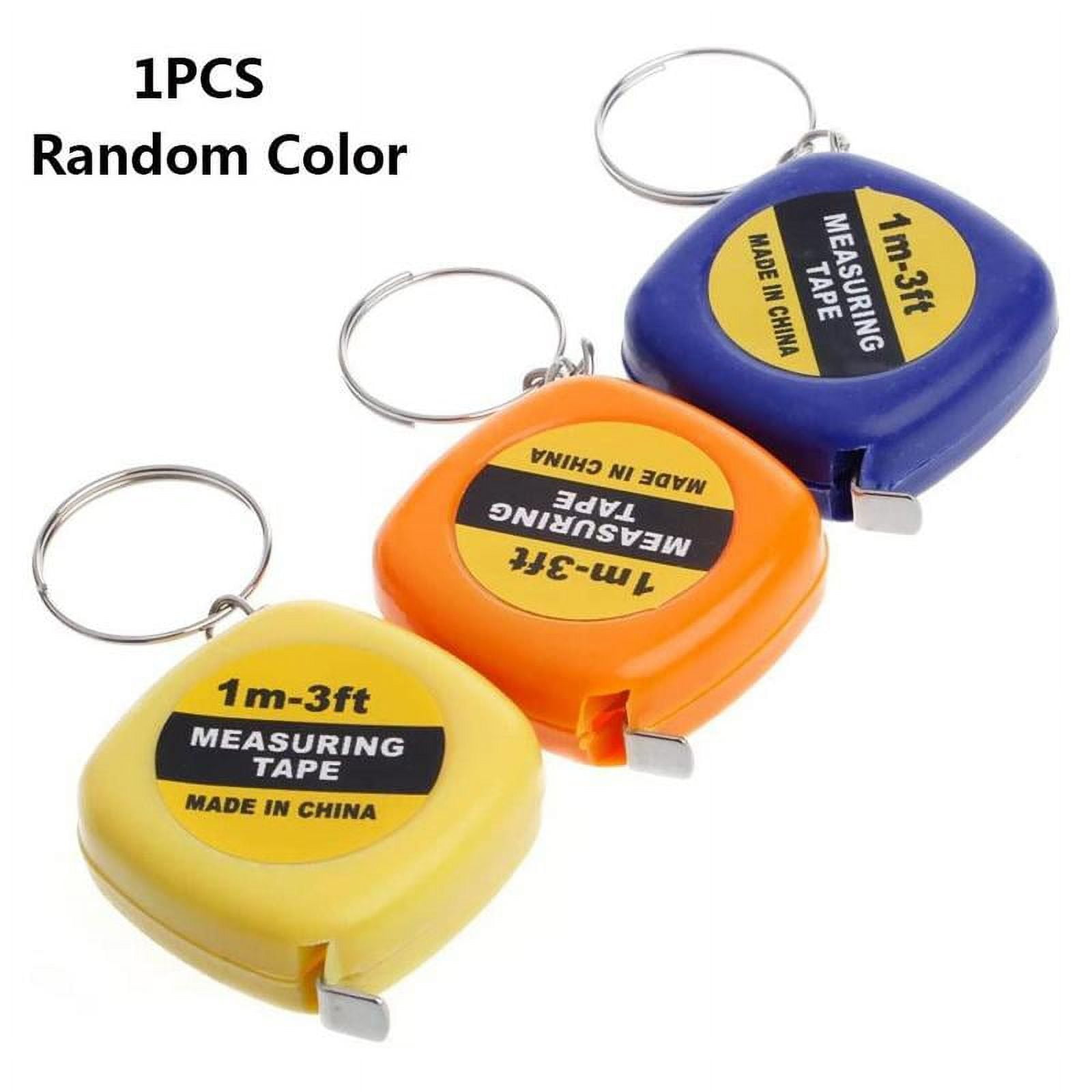 Mini Retractable Steel Pocket Measuring Ruler Tape Measure 1m Keychain W5D0