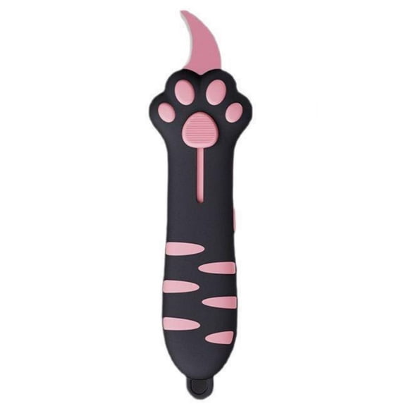 Mini Retractable Utility Cutter, Cute Cat Paw Box Cutter Knife, Portable Pocket Cutting Tool for Crafts, Office, Packaging & Scrapbooking, Compact Paper Cutter