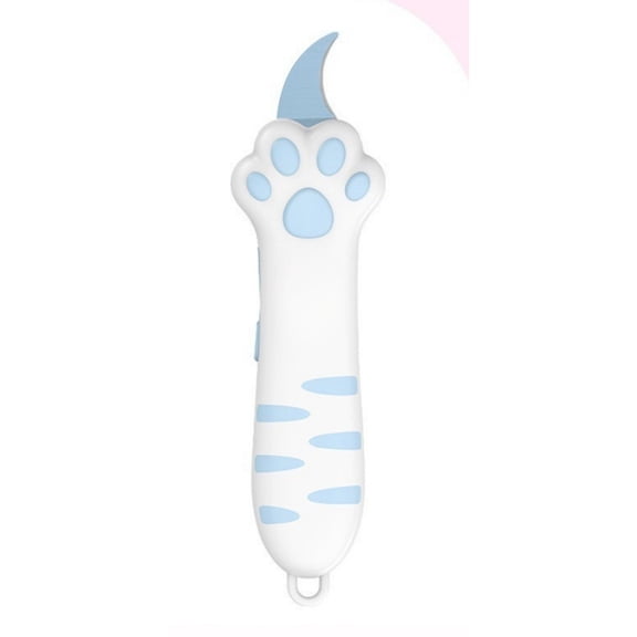 Mini Retractable Utility Cutter, Cute Cat Paw Box Cutter Knife, Portable Pocket Cutting Tool for Crafts, Office, Packaging & Scrapbooking, Compact Paper Cutter