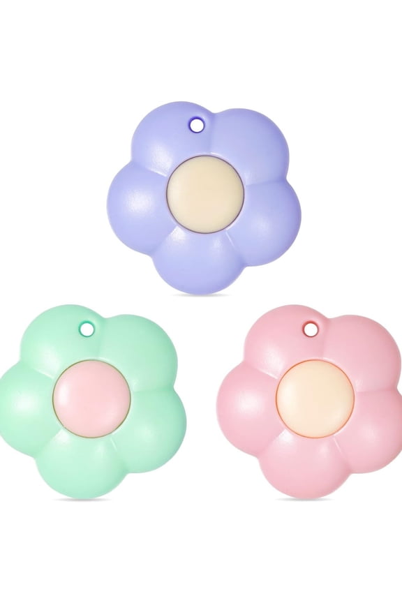 Mini Retractable Utility Knife Flower Pocket Box Cutters Plastic Letter Opener Slide Open with Keychain Hole for Box Letter Envelope, Flower Shape