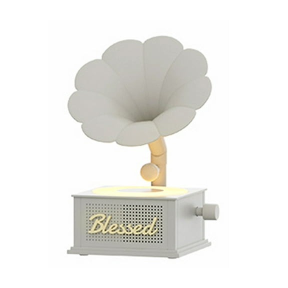 Mini Retro Bluetooth Speaker Portable Wireless Mini Outdoor Sound System Radio Music MP3 Subwoofer White,1 * Record Player,White