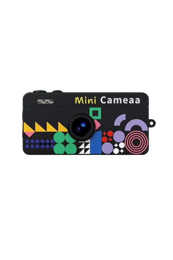 Mini Retro Camera Keychain, 1080P HD Digital Digicam, Portable Vintage Photo & Video Camera, Pocket Travel Bag Charm with Lanyard for Teens & Adults(Black)