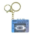 thumbnail image 1 of Mini Retro Cassette Player Keychain Charm Fun Music Box Decoration Tape Car Children Backpack Keyring Pendant Gifts, 1 of 9