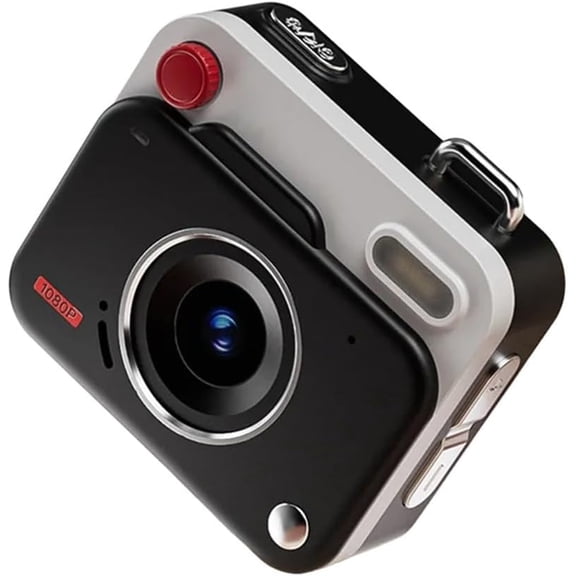 Mini Retro Digital Camera with CCD 8MP Sensor, HD 1080P Photography and Video Recording, Compact 9.5x7.4x3.6 cm Electronic Image Stabilization, Automatic Controls for Students(Black)