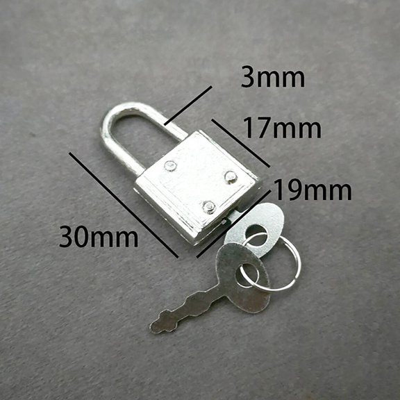 Mini Retro Padlock for Notepad Diary Small Luggage Box Lock With Keys Zinc Alloy Suitcase Locker Hardware Set