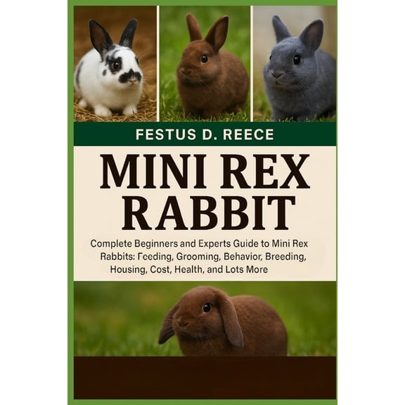 Mini Rex Rabbit: Complete Beginners and Experts Guide to Mini Rex Rabbits Feeding, Grooming, Behavior, Breeding, Housing, (Paperback)