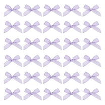Mini Ribbon Bow 1.8 Inch Mini Small Fabric Satin Ribbon Flower Bows for Craft DIY Cake Sewing Wedding Birthday Party Wrapping Christmas Decoration, (Pack of 70, Purple)