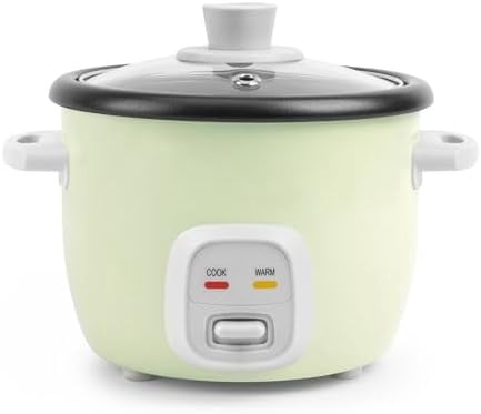 ® Mini Rice Cooker, 2-Cup (Uncooked) / 4-Cup (Cooked), Grain Cooker, Soup Maker, Oatmeal Cooker, Auto Keep Warm, 1 Qt, Light Green