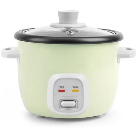 ® Mini Rice Cooker, 2-Cup (Uncooked) / 4-Cup (Cooked), Grain Cooker, Soup Maker, Oatmeal Cooker, Auto Keep Warm, 1 Qt, Light Green