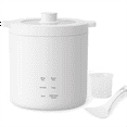 thumbnail image 1 of Mini Rice Cooker 2 Cup Uncooked, Small Electric Cooker, with 4 Cooking Functions, 24 Hour Preset and Heat Preservation, Anti Scald Carry Handle, 1 of 6
