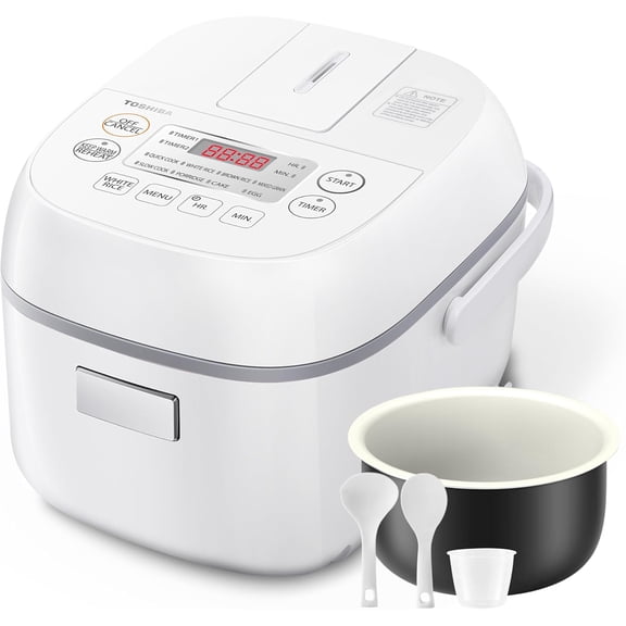 Mini Rice Cooker, 3 Cups Uncooked Small Rice Cooker, Steamer & Warmer, With Fuzzy Logic And One-Touch Cooking, 24 Hour Delay Timer And Auto Keep Warm Feature