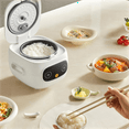 thumbnail image 1 of Mini Rice Cooker 4 Cups Cooked/2 Cups Uncooked, Portable Non-Stick rice maker, 24 hours Timer Delay, 6 Functions, Fast Cooker, Brown Rice, Oatmeal, White, 1 of 6