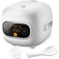 thumbnail image 1 of Mini Rice Cooker 4 Cups Cooked/2 Cups Uncooked, Portable Non-Stick rice maker, 24 hours Timer Delay, 6 Functions, Fast Cooker, Brown Rice, Oatmeal, White, 1 of 6