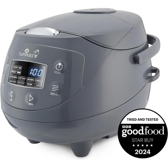 Mini Rice Cooker With Ninja Ceramic Bowl and Advanced Fuzzy Logic (3.5 cup, 0.63 litre) 4 Rice Cooking Functions, 4 Multicooker functions, Digital LED display - 120V