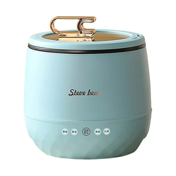 Mini Rice Cooker, Personal Crock Pot, 1.8L Multifunctional Cooker for Rice Soup Steaming, Nonstick Pot with Timer & Auto Shutoff for Small Meals