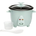 thumbnail image 1 of Mini Rice Cooker with Removable Nonstick Bowl and Auto Keep Warm Function, Great For Soups, Stews, Grains and Oats, 6 Cups Cooked (3 Cups Uncooked), 1.5-Quart, Aqua, 1 of 6