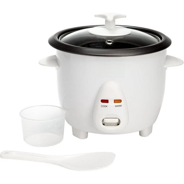 Mini Rice Cooker with Removable Nonstick Bowl and Auto Keep Warm Function, Great For Soups, Stews, Grains and Oats, 6 Cups Cooked (3 Cups Uncooked), 1.5-Quart, Aqua