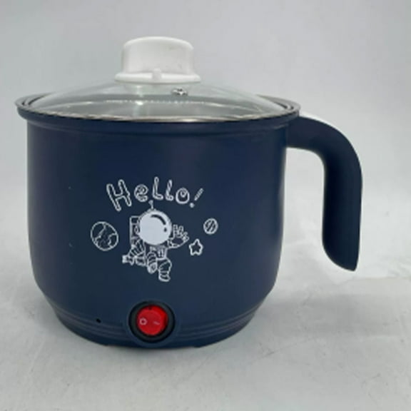 Mini Rice Cooker | Stainless Steel Nonstick Pan, 17x17x13.5cm | Multi-Purpose Hot Pot, Frying, Dorm Use, Dark Blue or Green