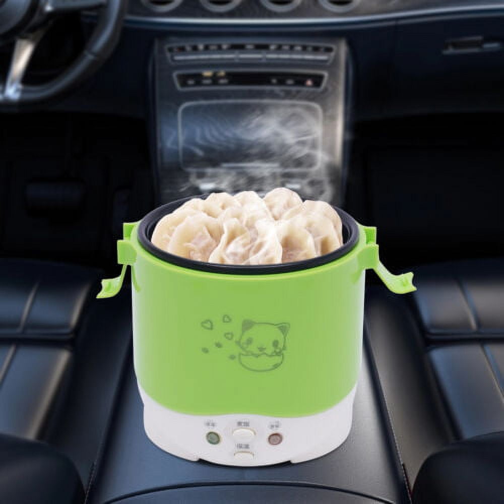 Mini Rice Cooker Steamer for Car Travel Rice Cooker 1L Electric Lunch