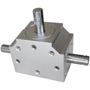 Mini Right Angle Gearbox, 3-Output Shaft Reverser, 90  Angle Drive for Applications Below 2000 RPM, Stable Operation, High Precision, High Strength, 2.21 x 1.54 x 1.18 Inches