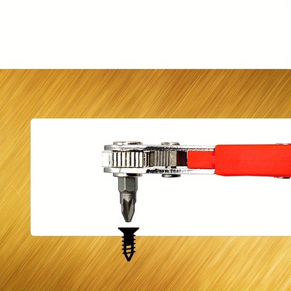 Mini Right-Angle Ratchet Screwdriver, 36-Tooth High Precision Hex Bit Driver, Reversible Magnetic Bit Holder, Compact Offset Design with Non-Slip Soft Grip for Tight Corner Narrow Space Repair