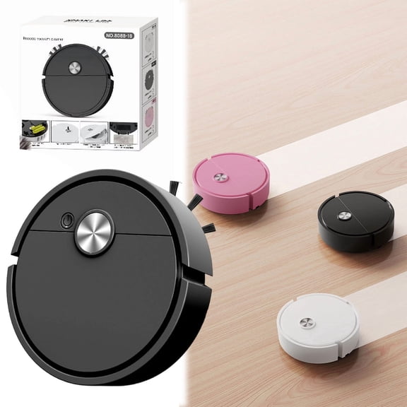 Mini Robot Vacuum, 3-in-1 Smart Sweeping Robot with Automatic Obstacle Avoidance, Compact Cleaner Machine with Wet Mopping