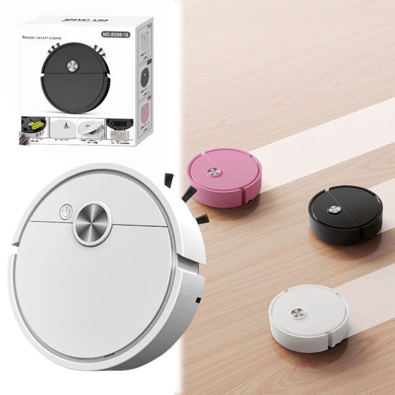Mini Robot Vacuum, 3-in-1 Smart Sweeping Robot with Automatic Obstacle Avoidance, Compact Cleaner Machine with Wet Mopping