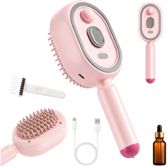 Mini Robot Vacuum for Car,3 in 1 Cordless Rechargeable Smart Sweeping Robot with Wet Mopping,Automatic Obstacle Avoidance for Hard Floors,Carpets,Pet Hair,Car Interior (Pink)