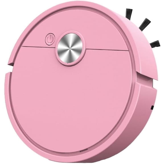 Mini Robot Vacuum Cleaner Thin Automatic Robotic Vacuum For Hard Floors Low Noise 40Min Runtime Pink