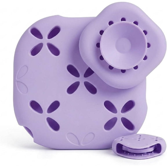 Mini Robot Vacuum and Mop Combo, 3 in 1 Smart Sweeping Charging Auto Floor Cleaner with Strong Suction for Pet Hair Hardwood Carpet Pink Low Noise(Purple)