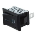 thumbnail image 1 of Mini Rocker Switch 2 PIN ON-OFF SPST 125VAC/6A 250VAC/3A Black KCD117S 2X/5X/10X, 1 of 6