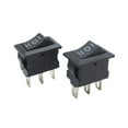thumbnail image 1 of Mini Rocker Switch 3 PIN ON-OFF-ON SPDT 125VAC/6A 250VAC/3A Black 10mmx15mm KCD11 2X/5X/10X, 1 of 4