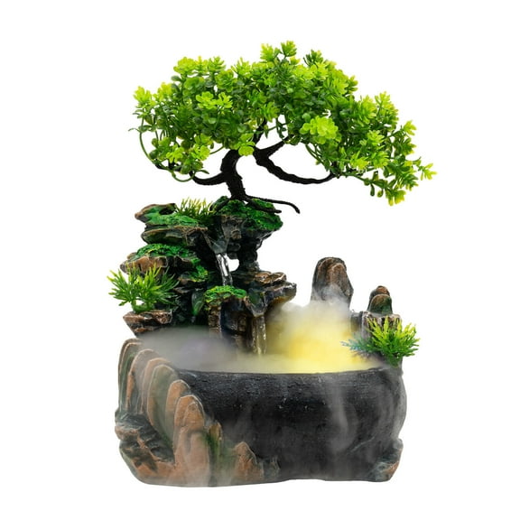 Mini Rockery Fountain Waterfall Feng Shui Desktop Water Sound Office Decoration