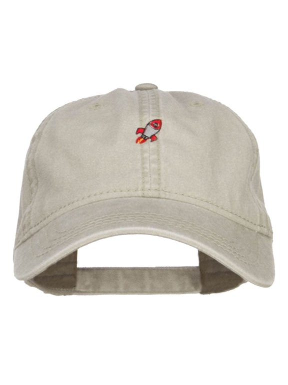 Mini Rocket Embroidered Washed Cap - Stone OSFM