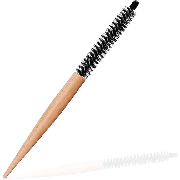 Mini Roller Quiff Brush for Hair Styling - Round Comb for Thin Short Hair, Bangs, Beard Lifting and Curling(10 Inch)