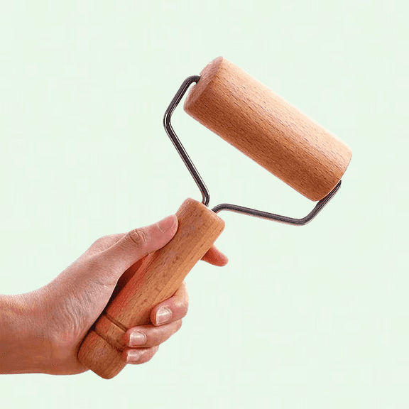 Mini Rolling Pin Set, Wooden Pizza Dough Roller for Baking, Bread and Ravioli