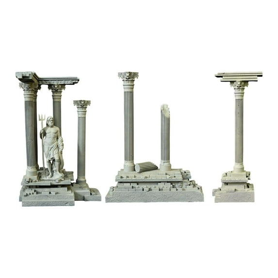 Mini Roman Column Aquarium Accessory Resin Construction with Artistic Detailing for Small Medium Fish Tank Setup